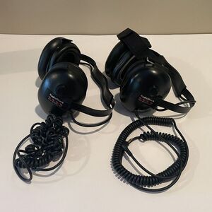 Set of 2 Radio Shack Race Headphones Working For‎ Parts Or Repair READ DESSCRIP